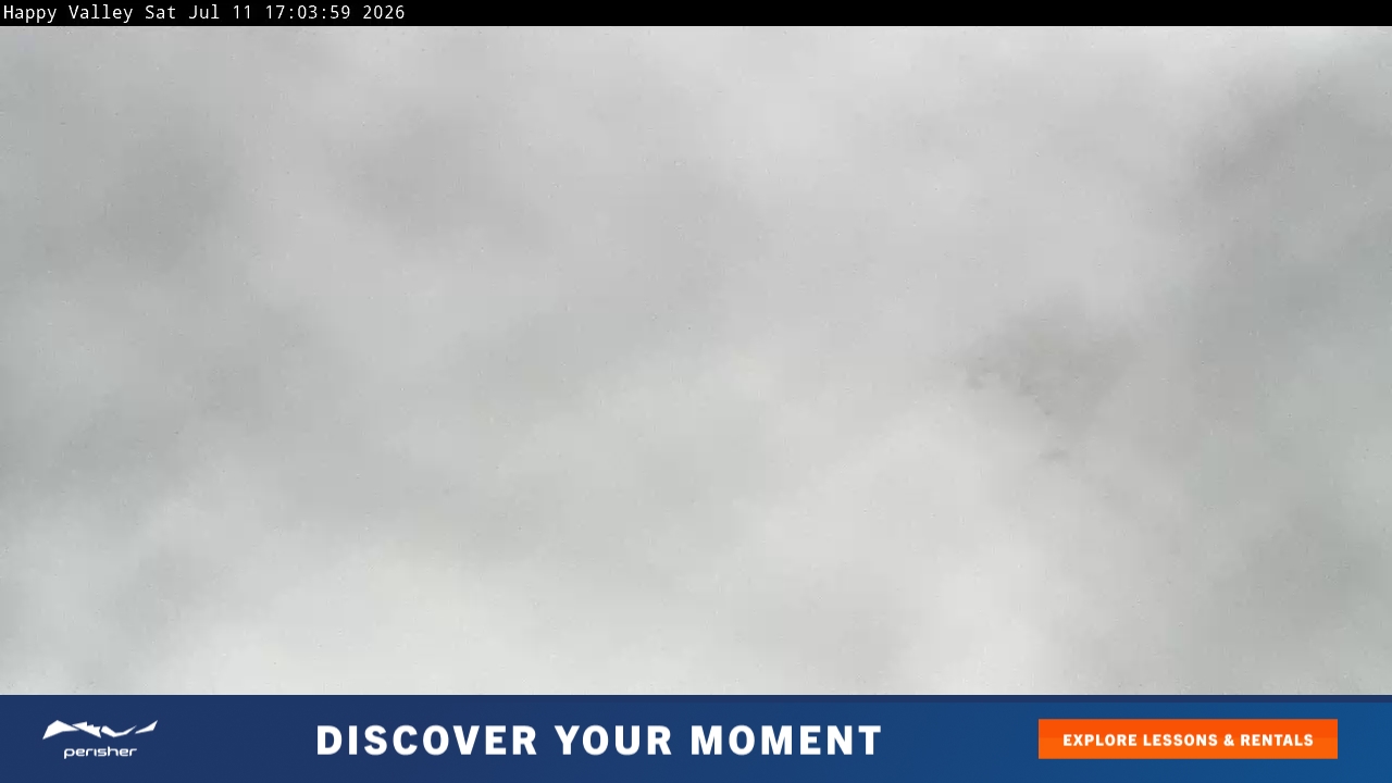 Perisher Happy Valley snow cam captured at 11 July 2026 at 5:14 pm AEST
