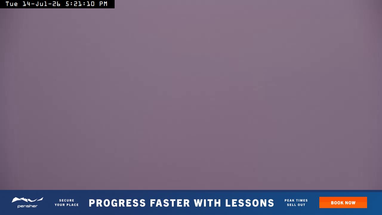 Perisher Mt Kosciuszko snow cam captured at 14 July 2026 at 5:28 pm AEST