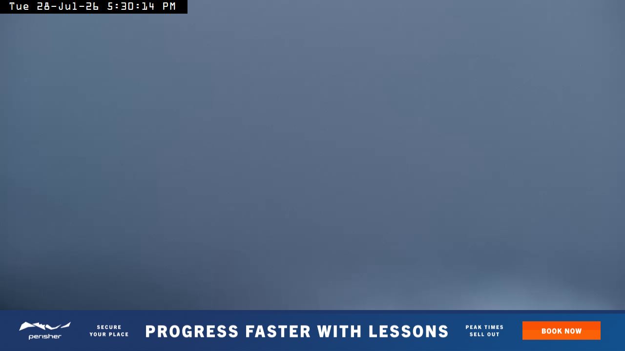 Perisher Mt Kosciuszko snow cam captured at 28 July 2026 at 5:35 pm AEST