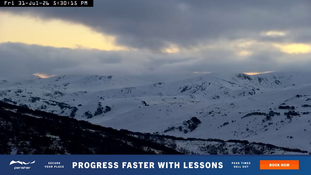 Perisher Mt Kosciuszko snow cam captured at 31 July 2026 at 5:37 pm AEST