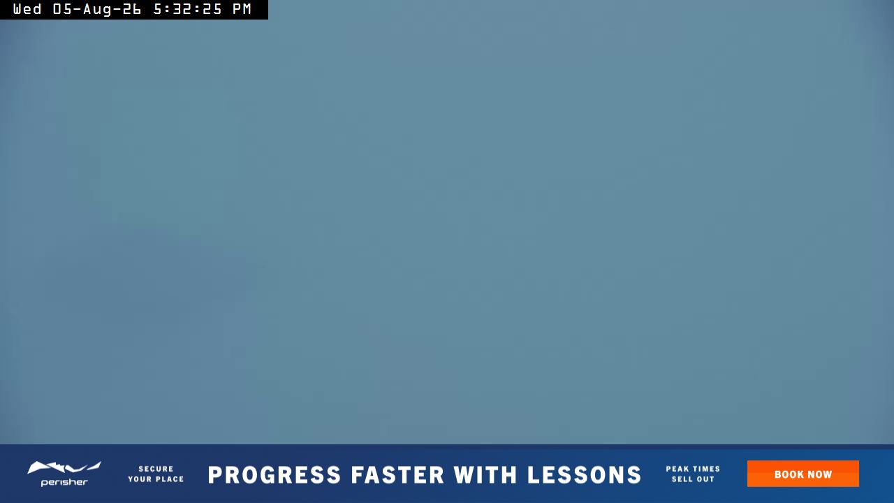 Perisher Mt Kosciuszko snow cam captured at 5 August 2026 at 5:42 pm AEST