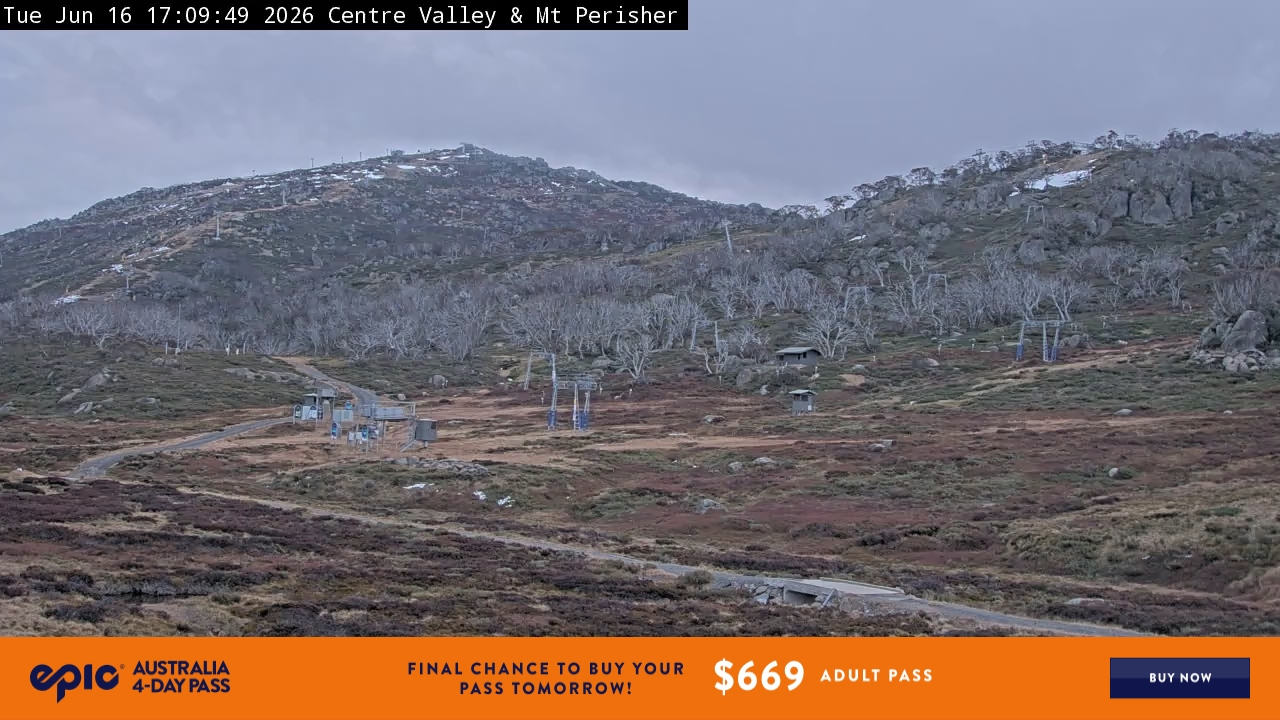 Perisher Centre Valley and Mt Perisher webcam frame