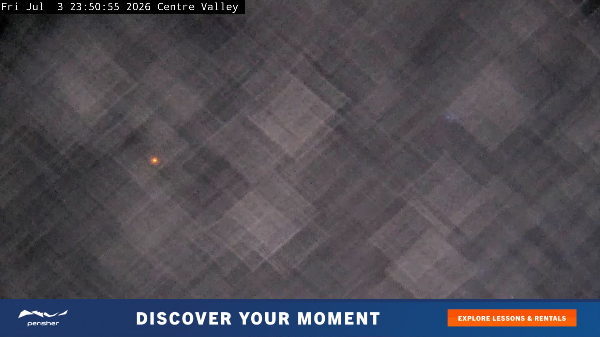 Perisher Centre Valley and Mt Perisher snow cam captured at 3 July 2026 at 11:54 pm AEST