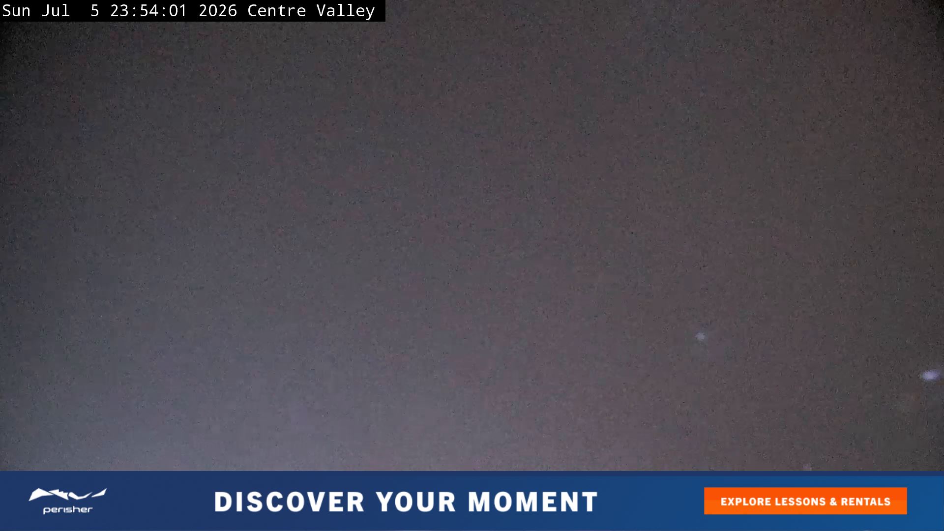 Perisher Centre Valley and Mt Perisher snow cam captured at 5 July 2026 at 11:55 pm AEST