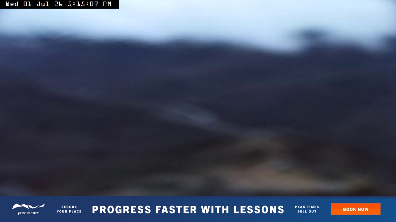 Perisher Top of Freedom snow cam captured at 1 July 2026 at 5:17 pm AEST
