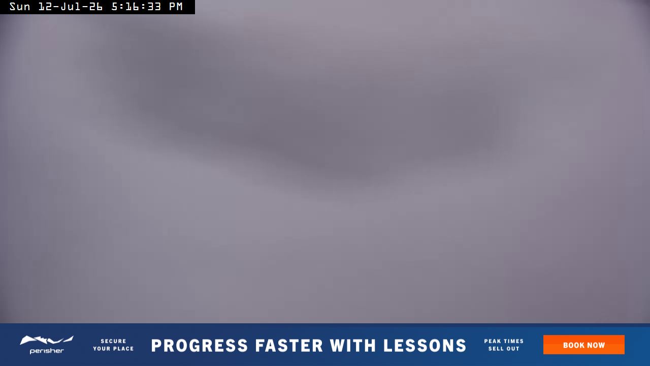 Perisher Top of Freedom snow cam captured at 12 July 2026 at 5:25 pm AEST