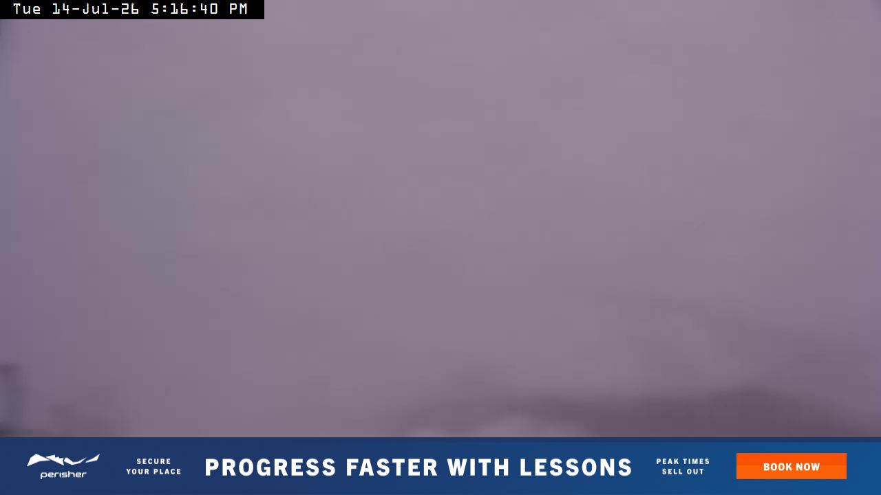 Perisher Top of Freedom snow cam captured at 14 July 2026 at 5:17 pm AEST