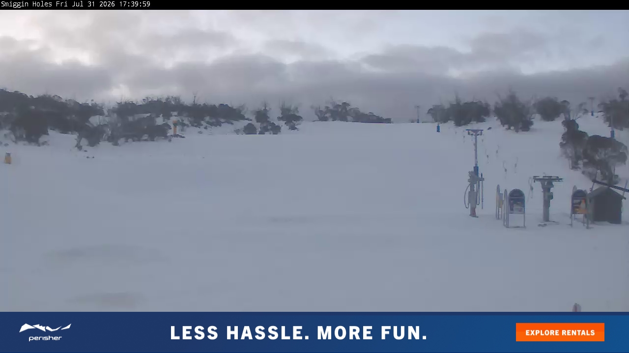 Perisher Smiggin Holes snow cam captured at 31 July 2026 at 5:50 pm AEST