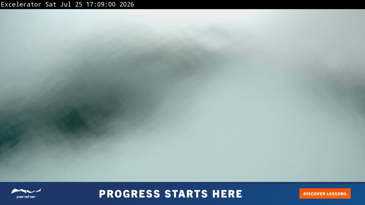Perisher Excelerator snow cam captured at 25 July 2026 at 5:11 pm AEST