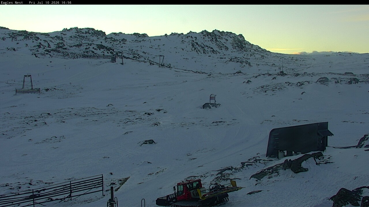 Thredbo Kosciuszko Walking Track snow cam captured at 10 July 2026 at 5:02 pm AEST