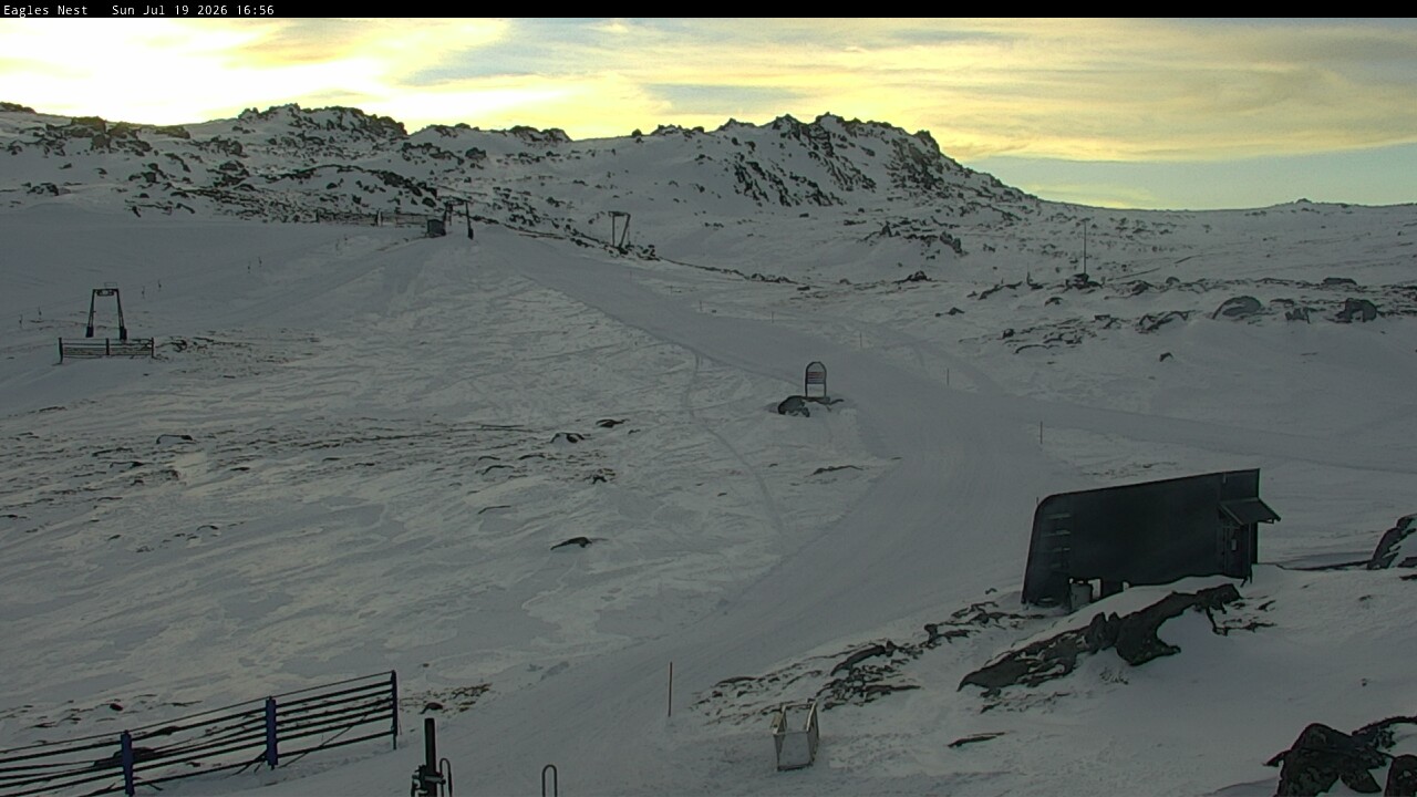 Thredbo Kosciuszko Walking Track snow cam captured at 19 July 2026 at 5:00 pm AEST