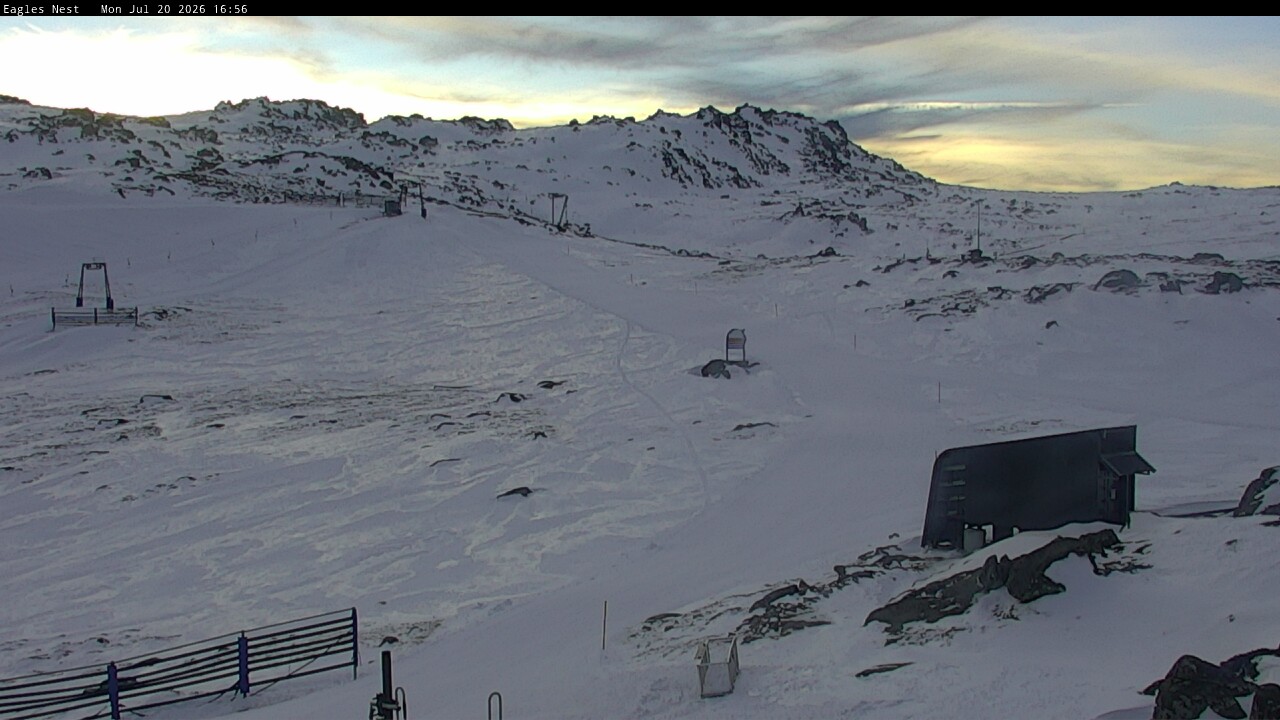 Thredbo Kosciuszko Walking Track snow cam captured at 20 July 2026 at 5:01 pm AEST