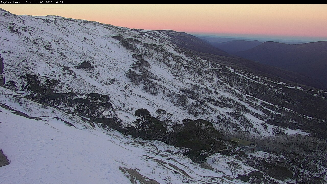 Thredbo Central Spur snow cam captured at 7 June 2026, 1:05 pm