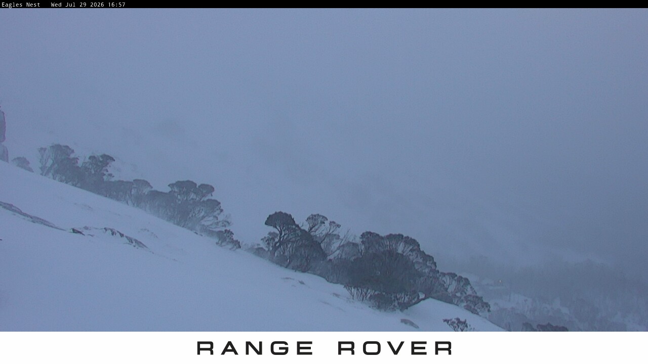 Thredbo Central Spur snow cam captured at 29 July 2026 at 5:01 pm AEST
