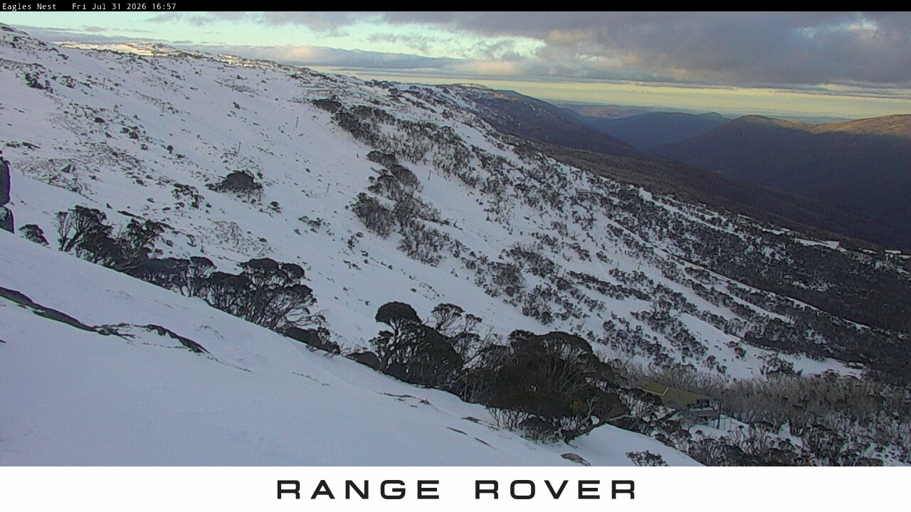 Thredbo Central Spur snow cam captured at 31 July 2026 at 5:02 pm AEST
