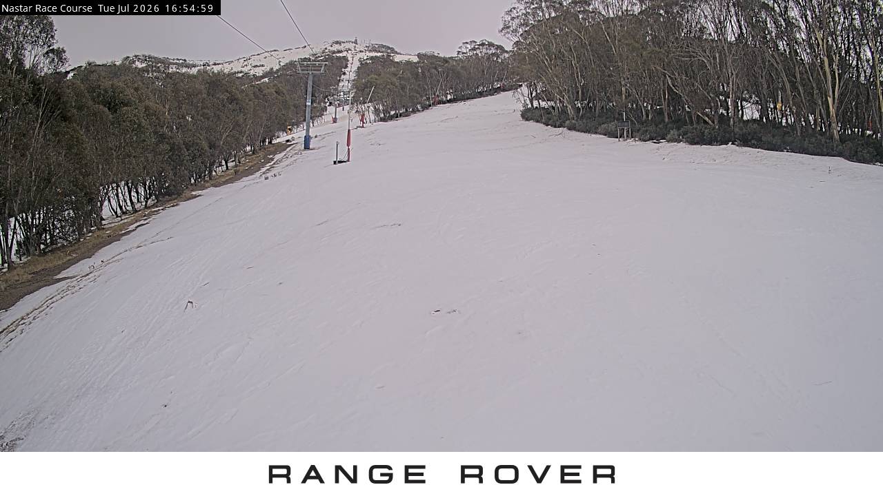 Thredbo Mid-Mountain snow cam captured at 28 July 2026 at 5:00 pm AEST