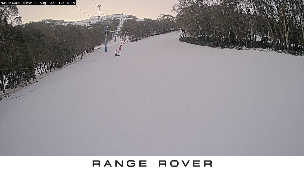 Thredbo Mid-Mountain snow cam captured at 1 August 2026 at 4:57 pm AEST
