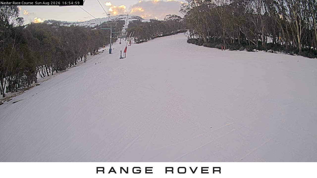 Thredbo Mid-Mountain snow cam captured at 2 August 2026 at 5:05 pm AEST