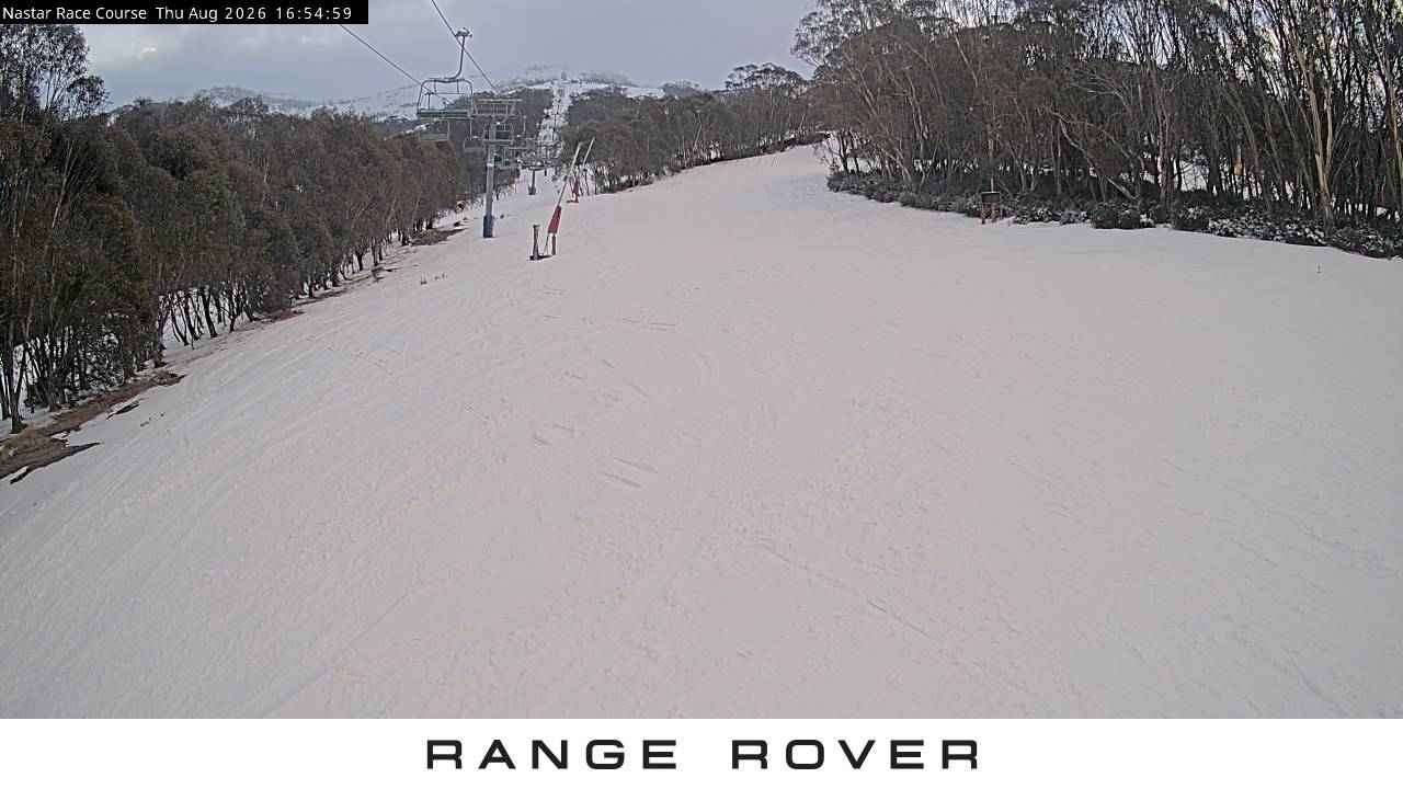 Thredbo Mid-Mountain snow cam captured at 6 August 2026 at 4:58 pm AEST