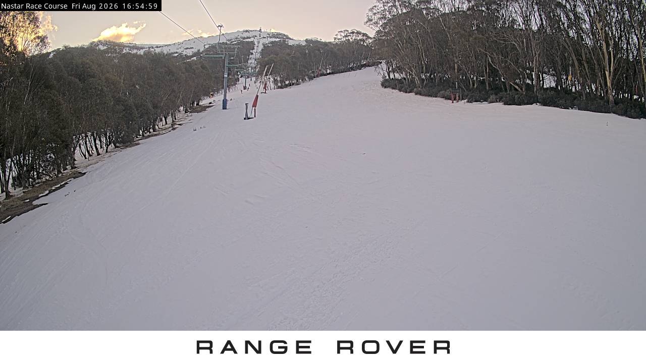 Thredbo Mid-Mountain snow cam captured at 7 August 2026 at 4:59 pm AEST