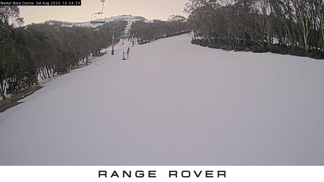 Thredbo Mid-Mountain snow cam captured at 8 August 2026 at 5:00 pm AEST