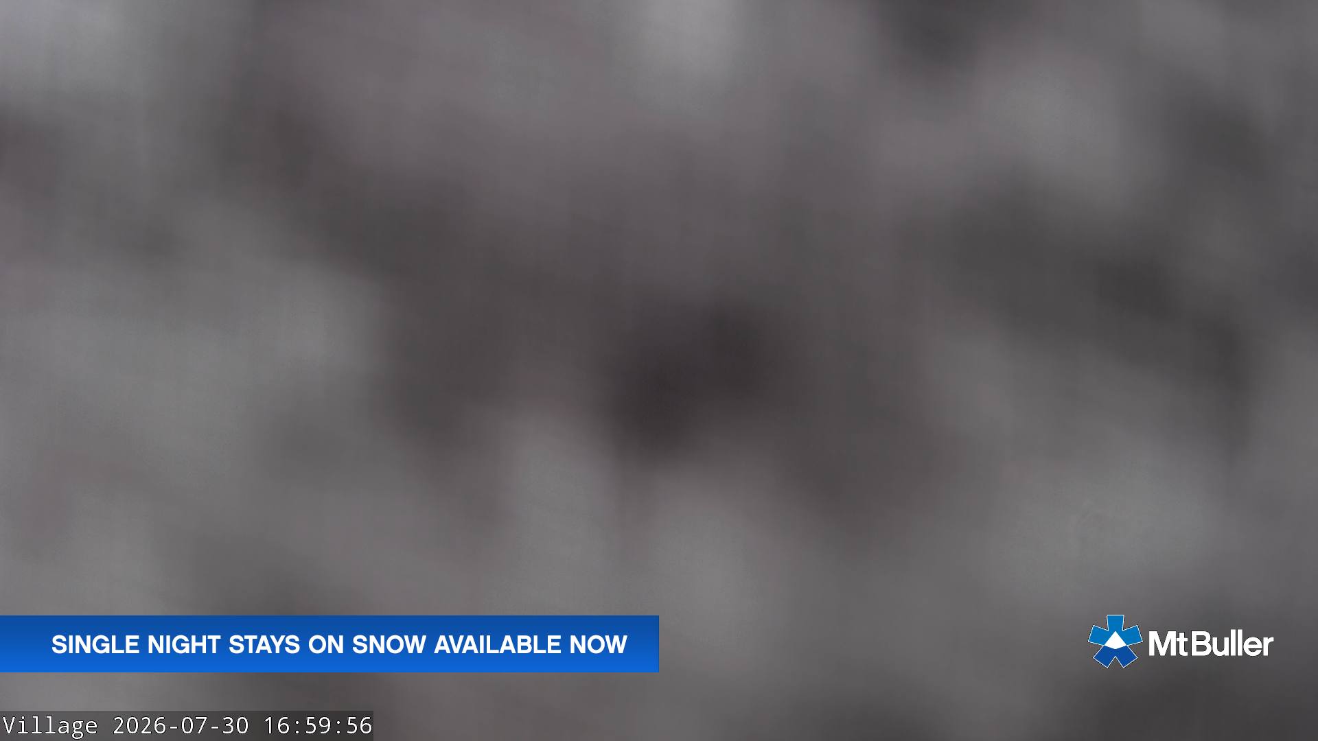 Mt Buller Village snow cam captured at 30 July 2026 at 5:00 pm AEST