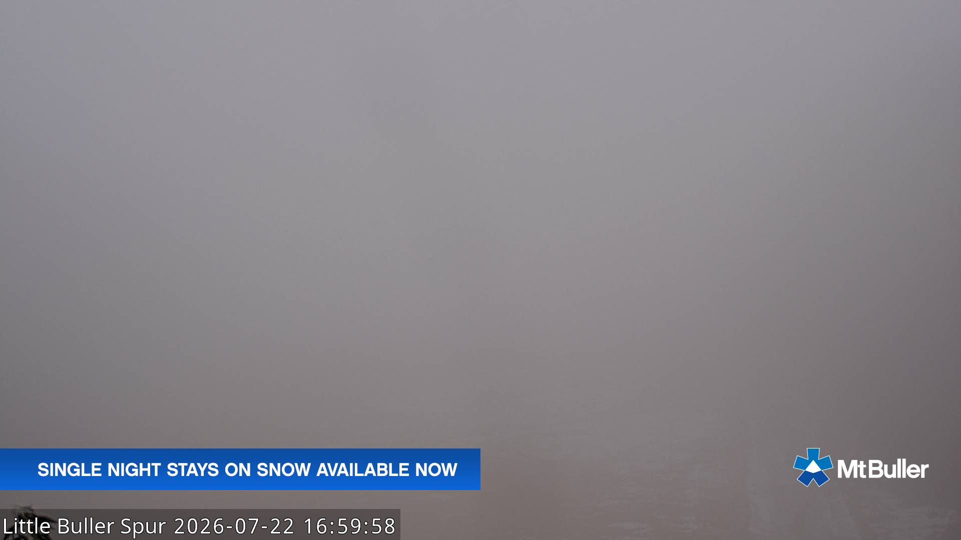Mt Buller Little Buller Spur snow cam captured at 22 July 2026 at 5:03 pm AEST