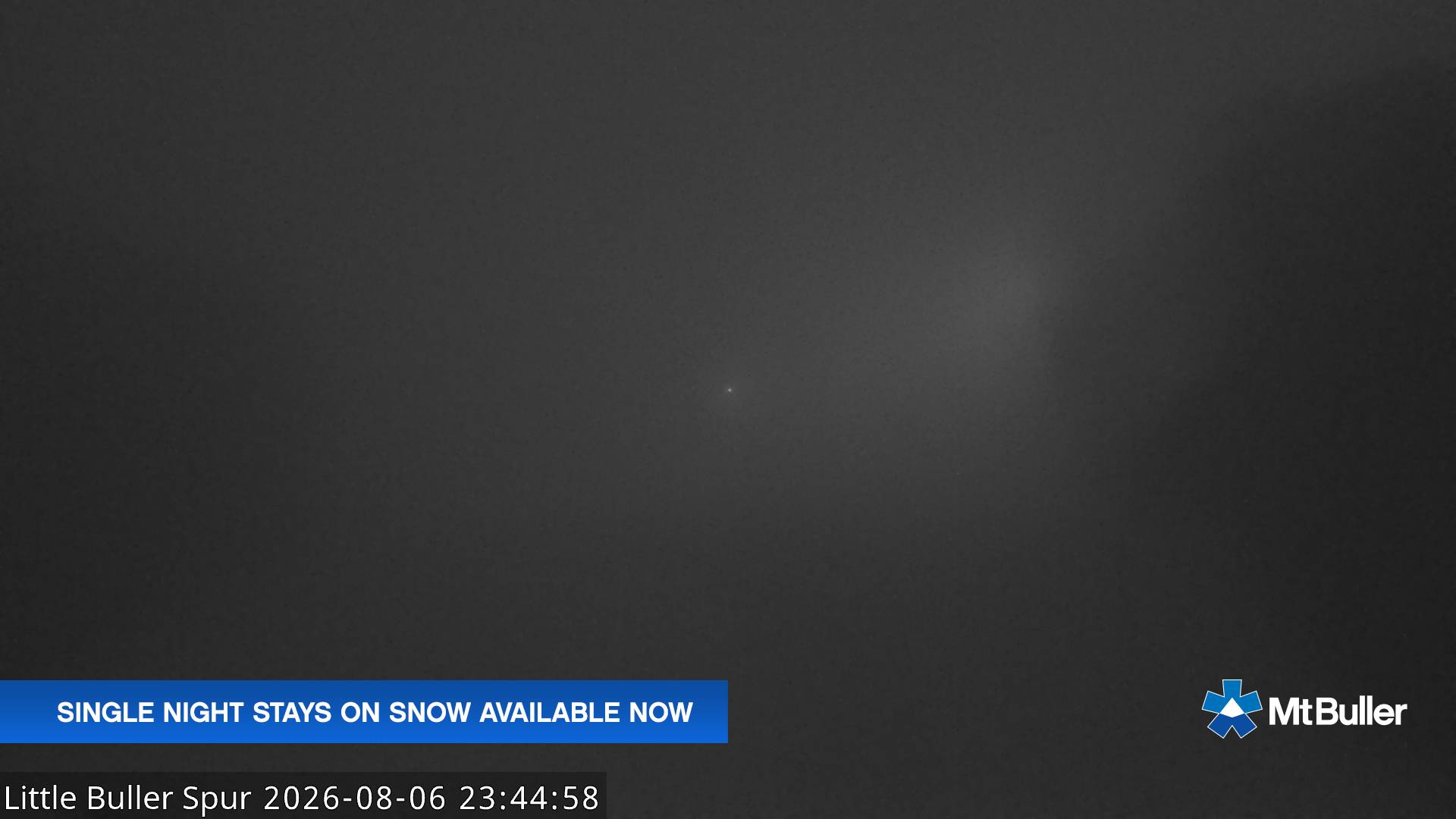 Mt Buller Little Buller Spur snow cam captured at 6 August 2026 at 11:49 pm AEST