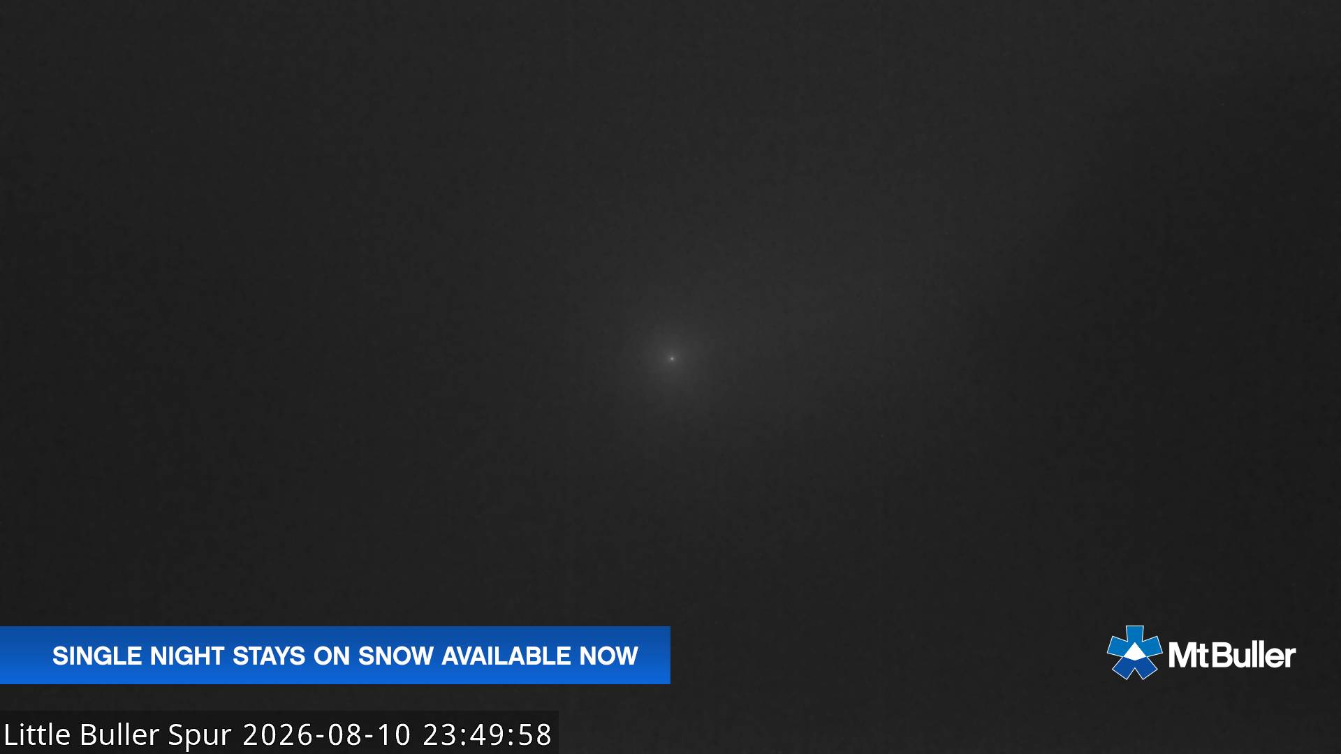 Mt Buller Little Buller Spur snow cam captured at 10 August 2026 at 11:51 pm AEST