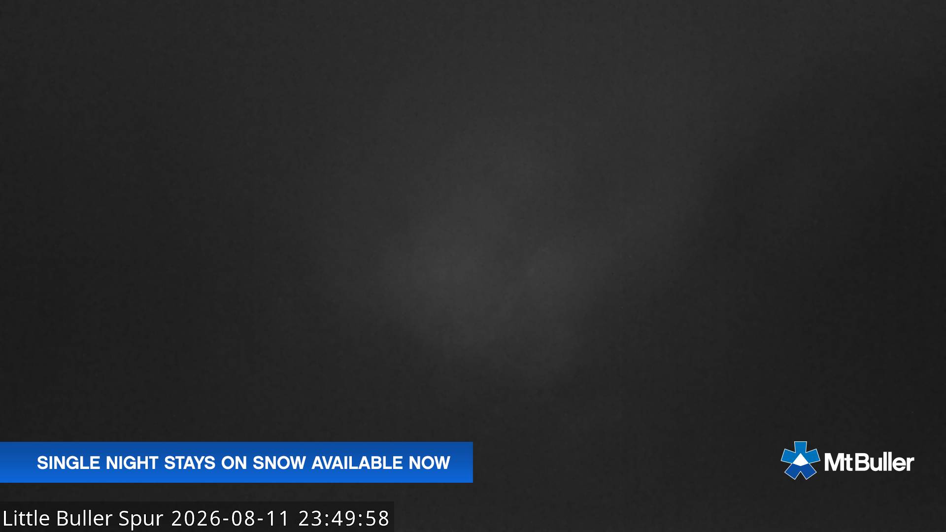 Mt Buller Little Buller Spur snow cam captured at 11 August 2026 at 11:52 pm AEST