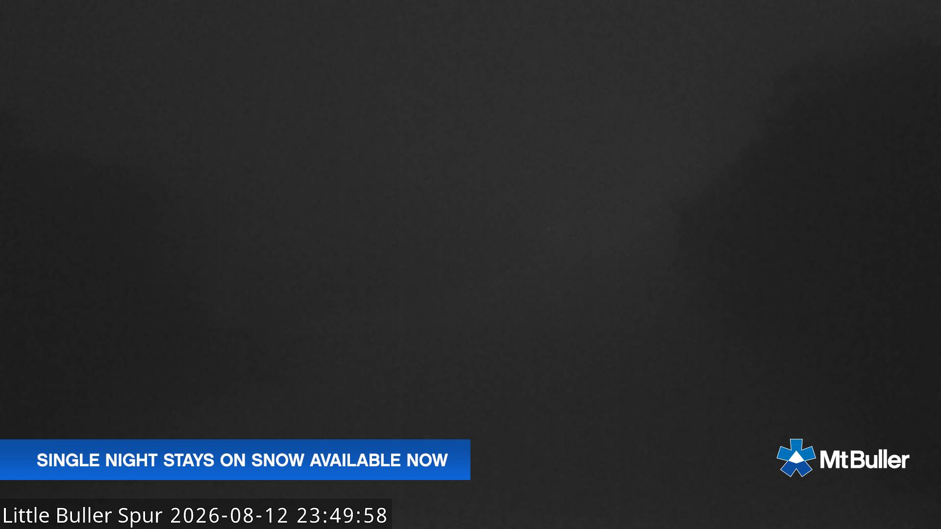 Mt Buller Little Buller Spur snow cam captured at 12 August 2026 at 11:54 pm AEST