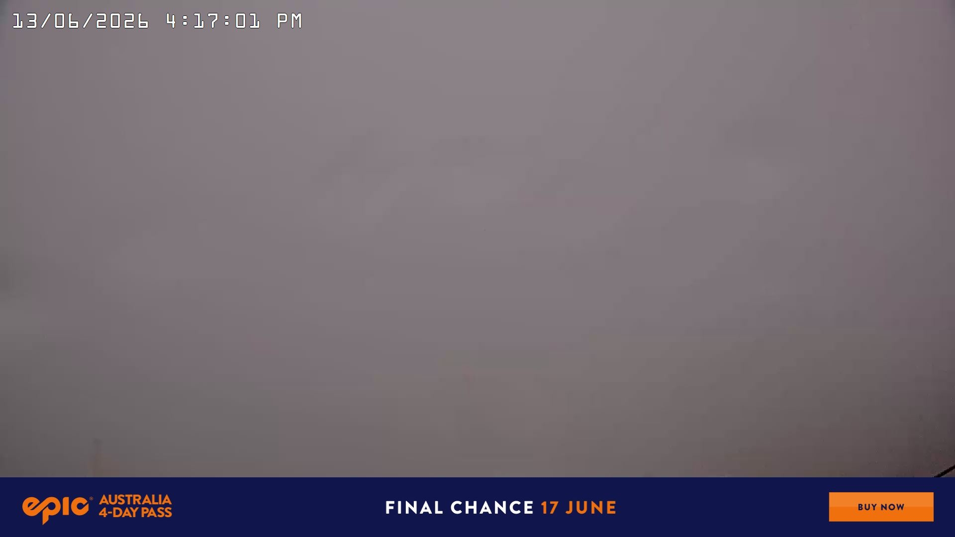 Falls Creek Drovers Dream Lake View snow cam captured at 13 June 2026, 6:20 am