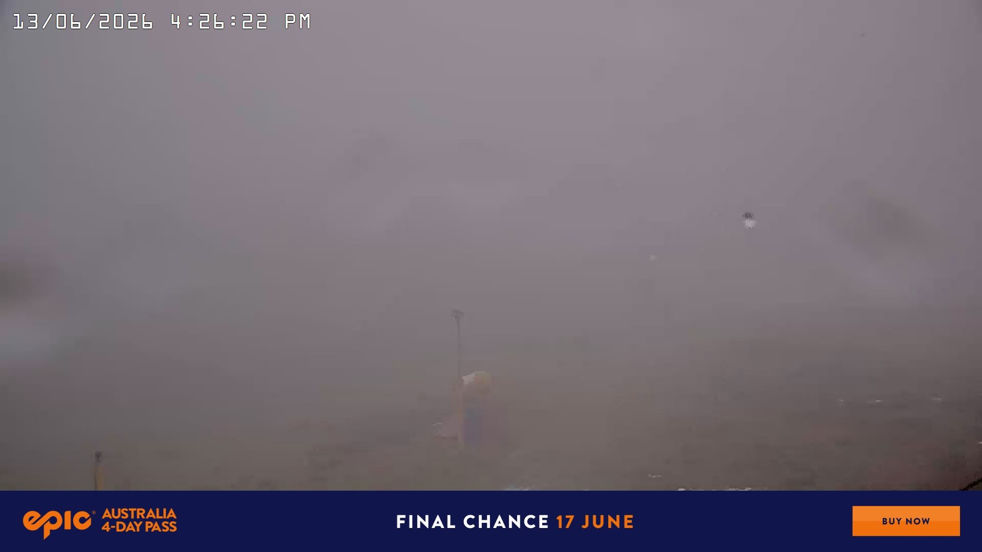 Falls Creek Drovers Dream Lake View snow cam captured at 13 June 2026, 6:32 am