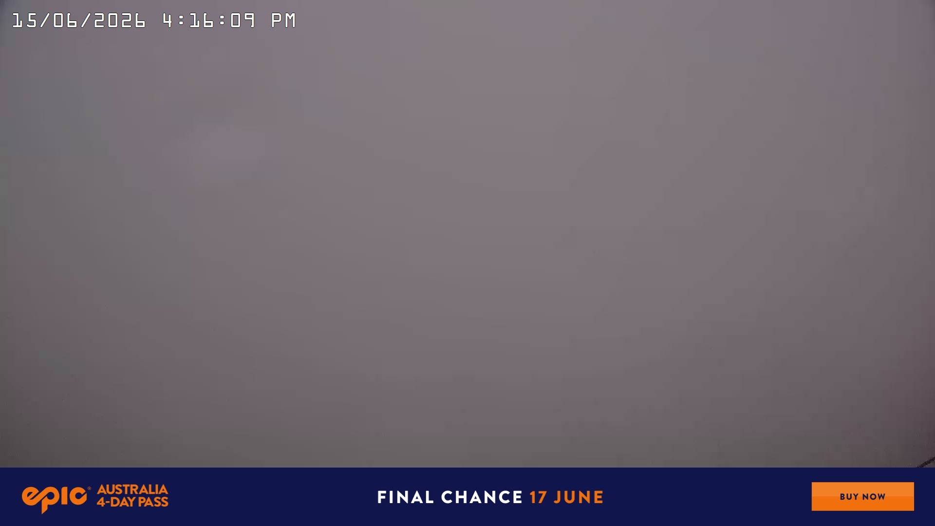 Falls Creek Drovers Dream Lake View snow cam captured at 15 June 2026, 6:21 am