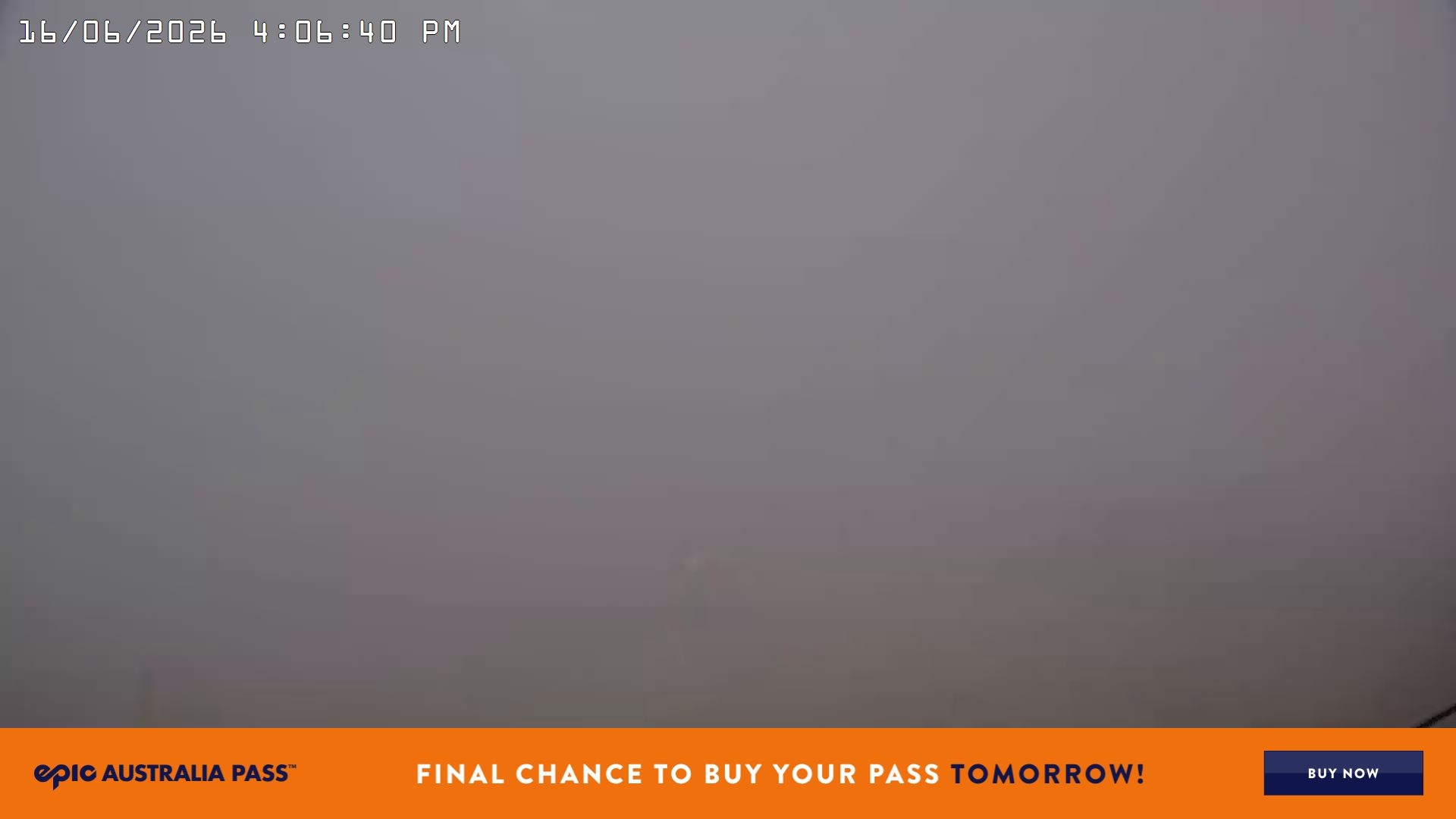 Falls Creek Drovers Dream Lake View snow cam captured at 16 June 2026, 6:15 am