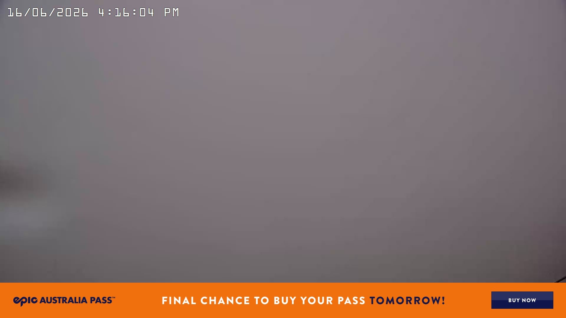 Falls Creek Drovers Dream Lake View snow cam captured at 16 June 2026, 6:21 am