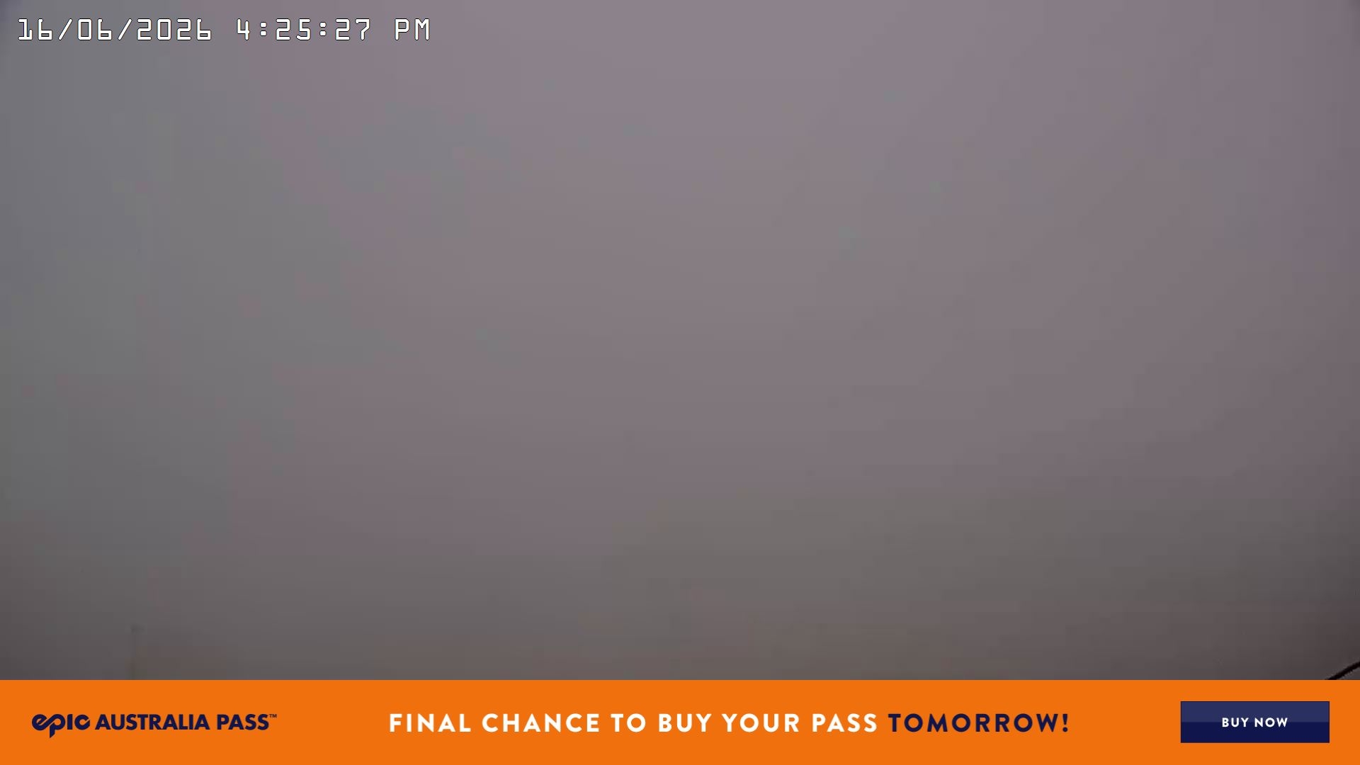 Falls Creek Drovers Dream Lake View snow cam captured at 16 June 2026, 6:33 am