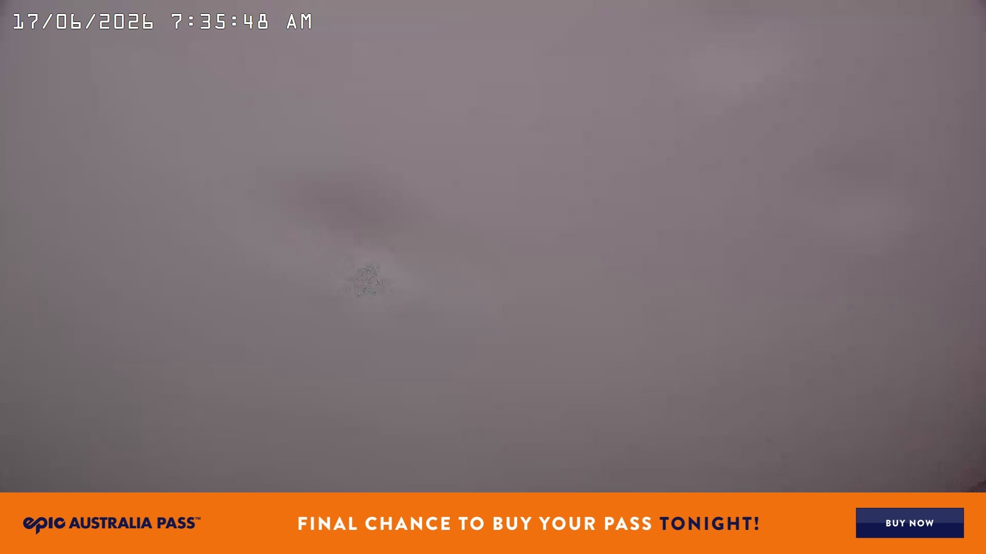 Falls Creek Drovers Dream Lake View snow cam captured at 16 June 2026, 9:45 pm