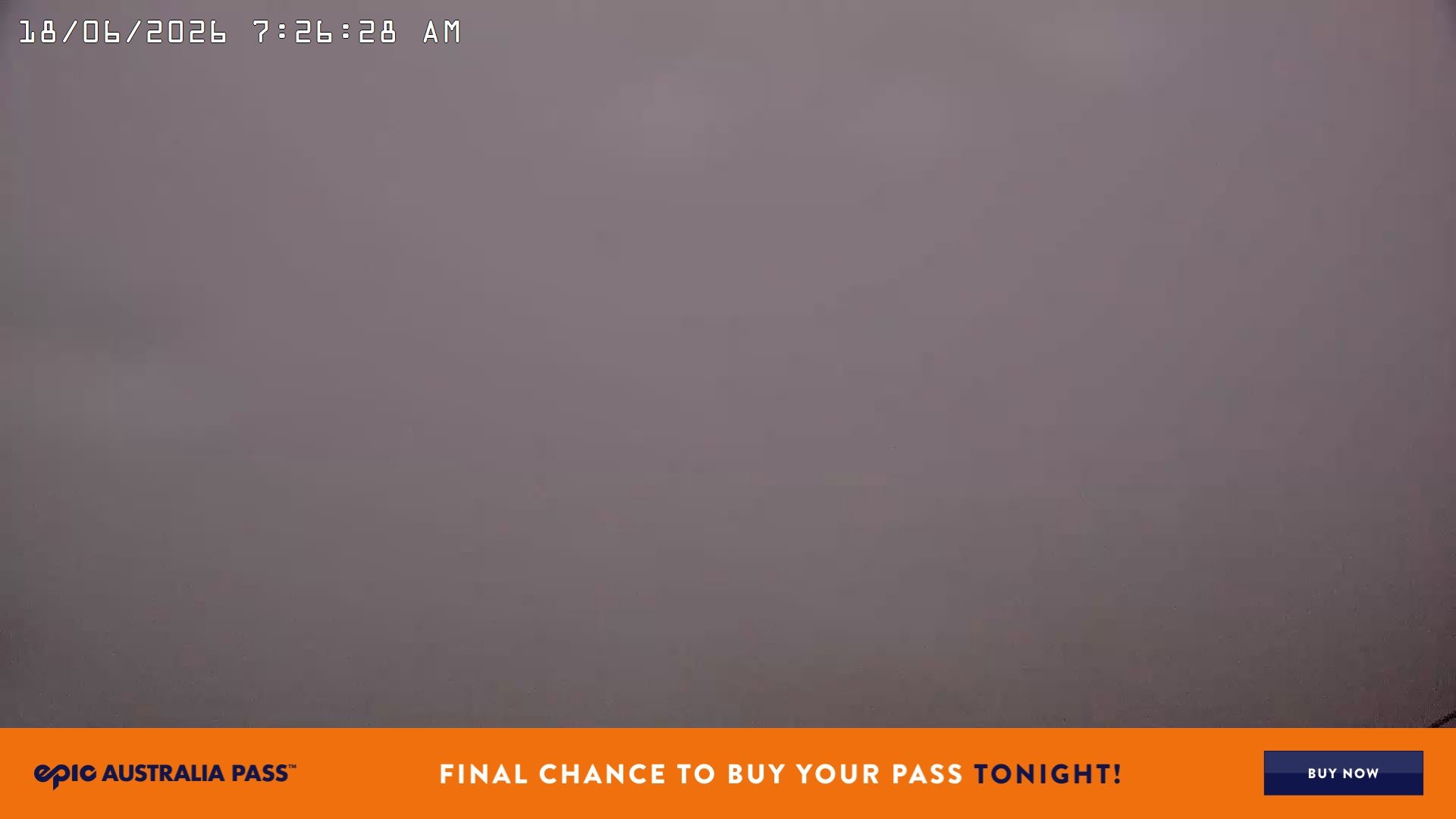 Falls Creek Drovers Dream Lake View snow cam captured at 17 June 2026, 9:33 pm