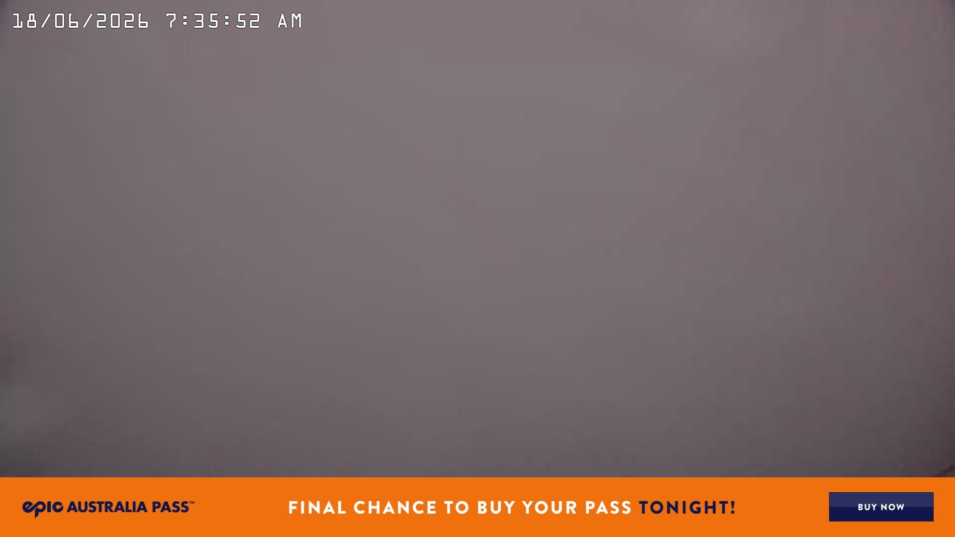 Falls Creek Drovers Dream Lake View snow cam captured at 17 June 2026, 9:45 pm