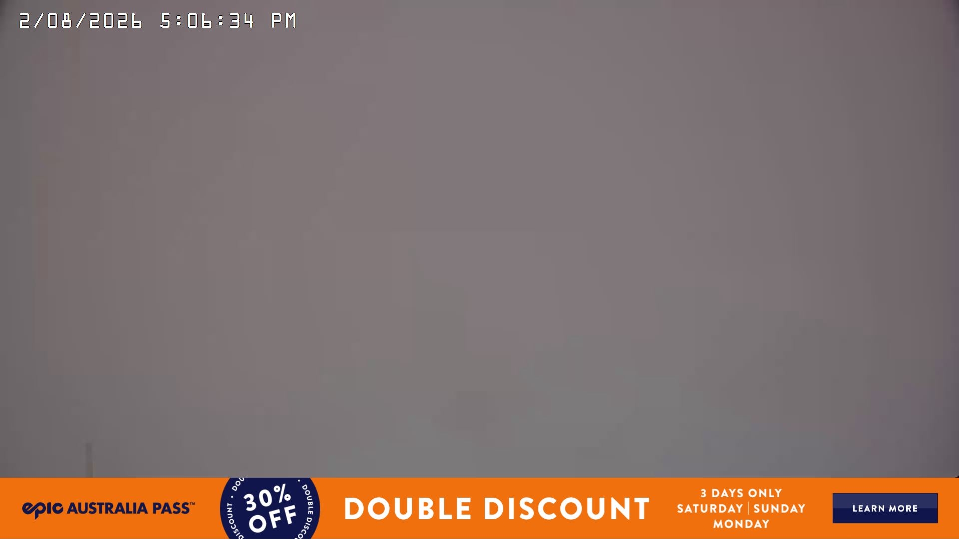 Falls Creek Drover's Dream Lake View snow cam captured at 2 August 2026 at 5:12 pm AEST