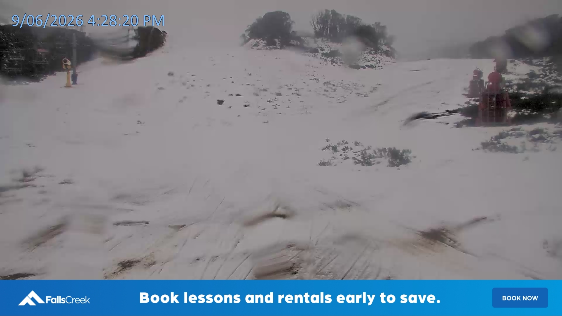 Falls Creek Towers snow cam captured at 9 June 2026, 6:31 am