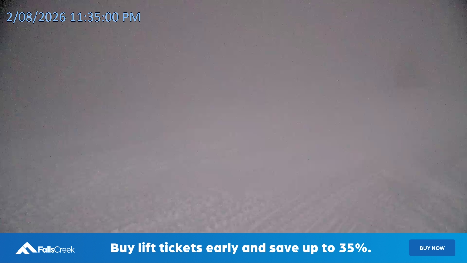 Falls Creek Towers Chair snow cam captured at 2 August 2026 at 11:44 pm AEST