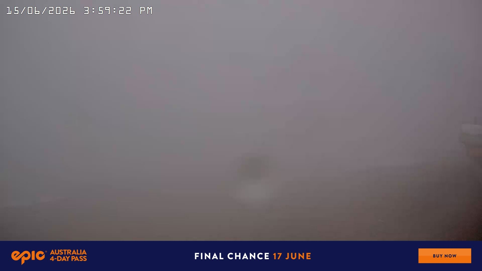 Falls Creek Main Street snow cam captured at 15 June 2026, 6:04 am