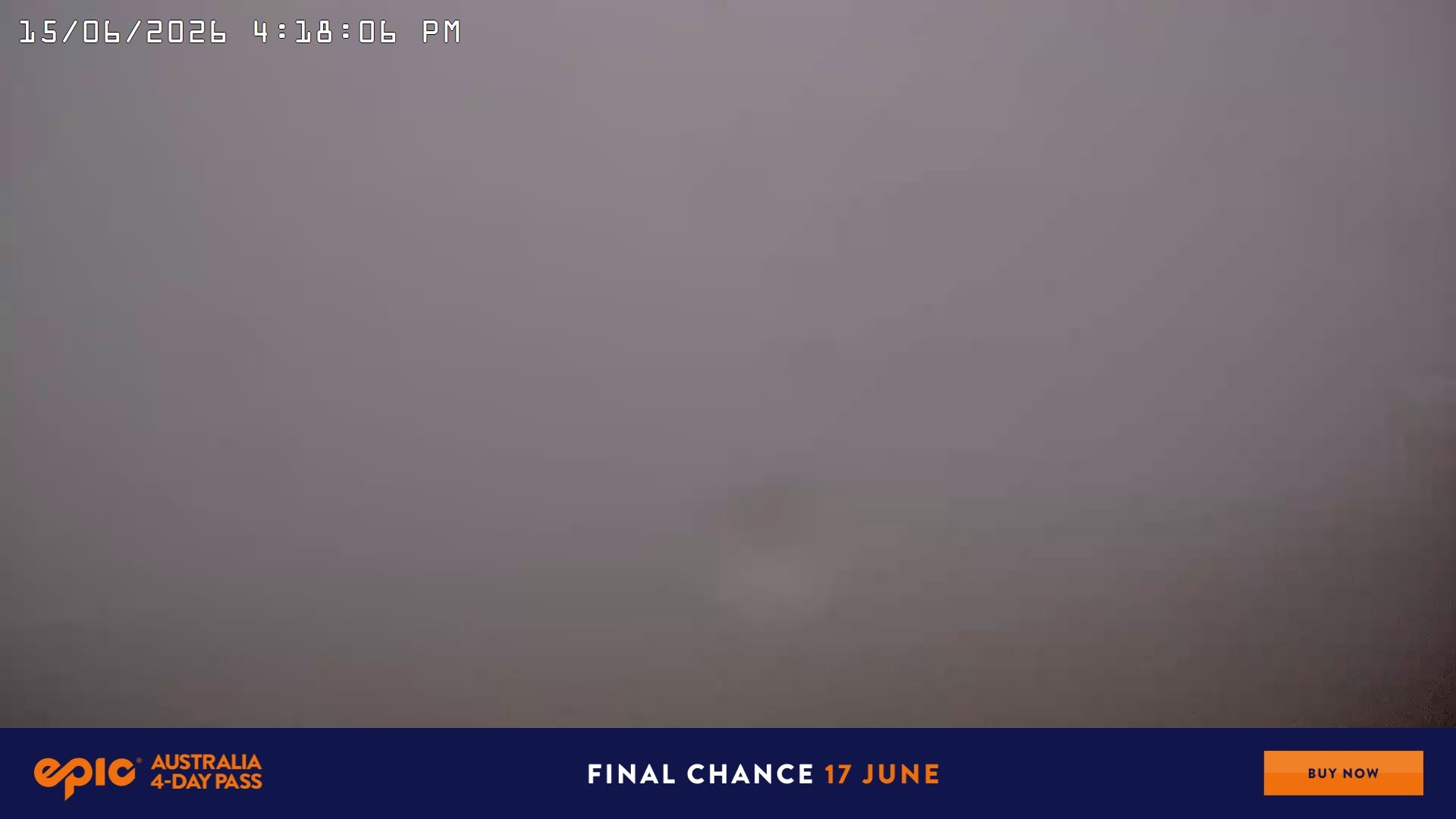 Falls Creek Main Street snow cam captured at 15 June 2026, 6:22 am