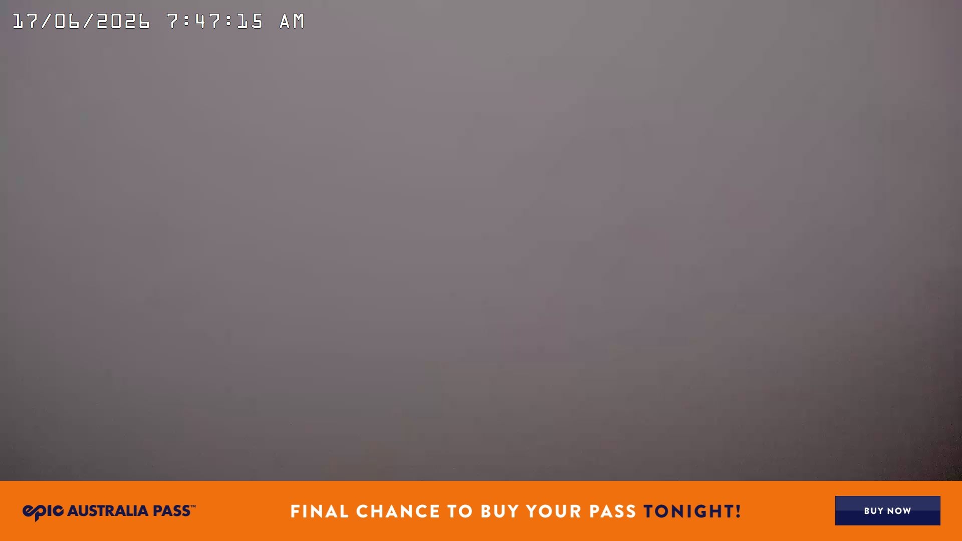 Falls Creek Main Street snow cam captured at 16 June 2026, 9:52 pm
