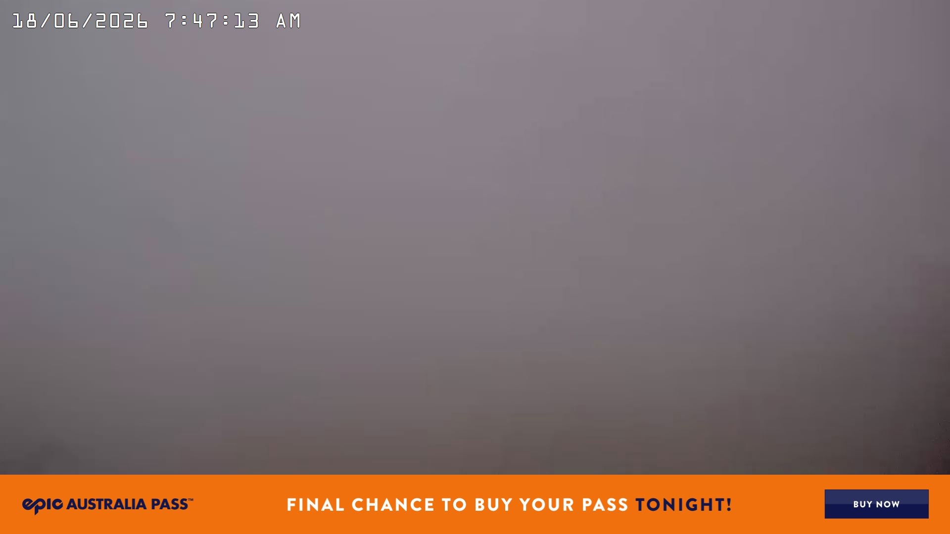 Falls Creek Main Street snow cam captured at 17 June 2026, 9:52 pm
