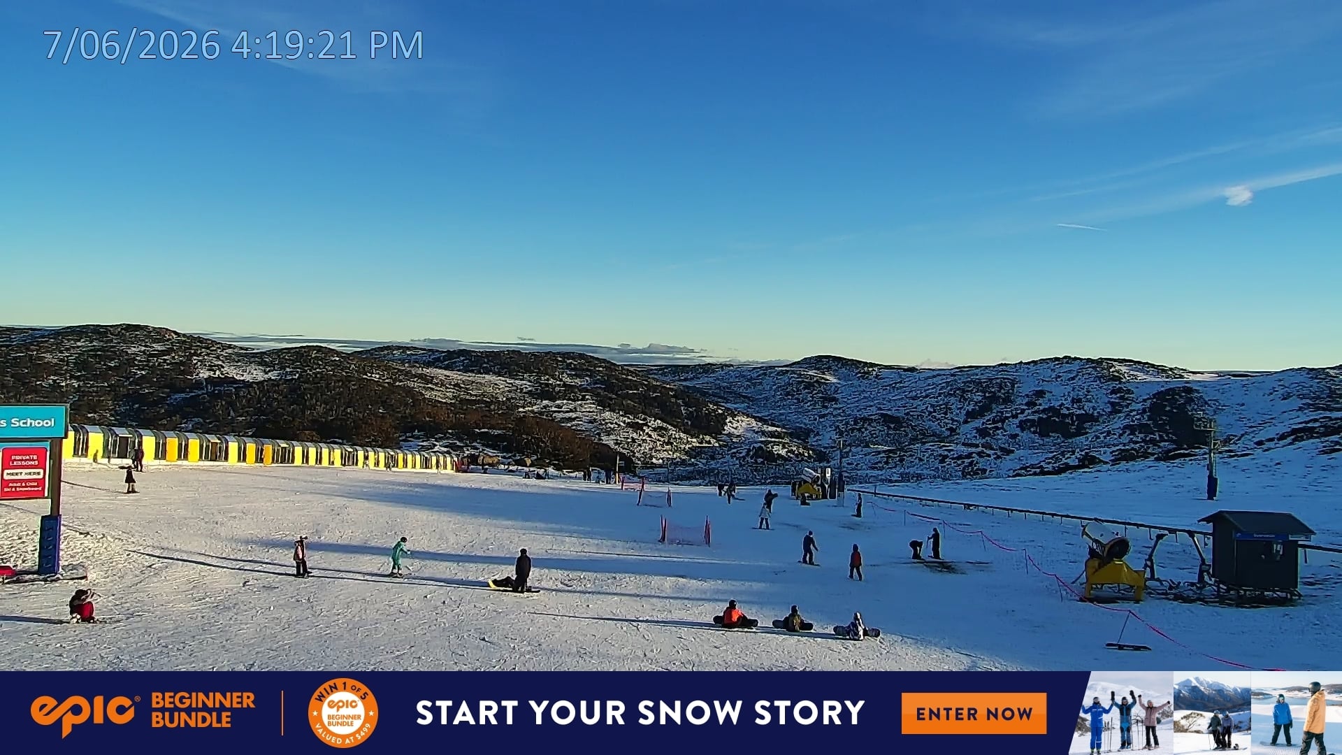 Falls Creek Mouse Trap snow cam captured at 7 June 2026, 6:23 am