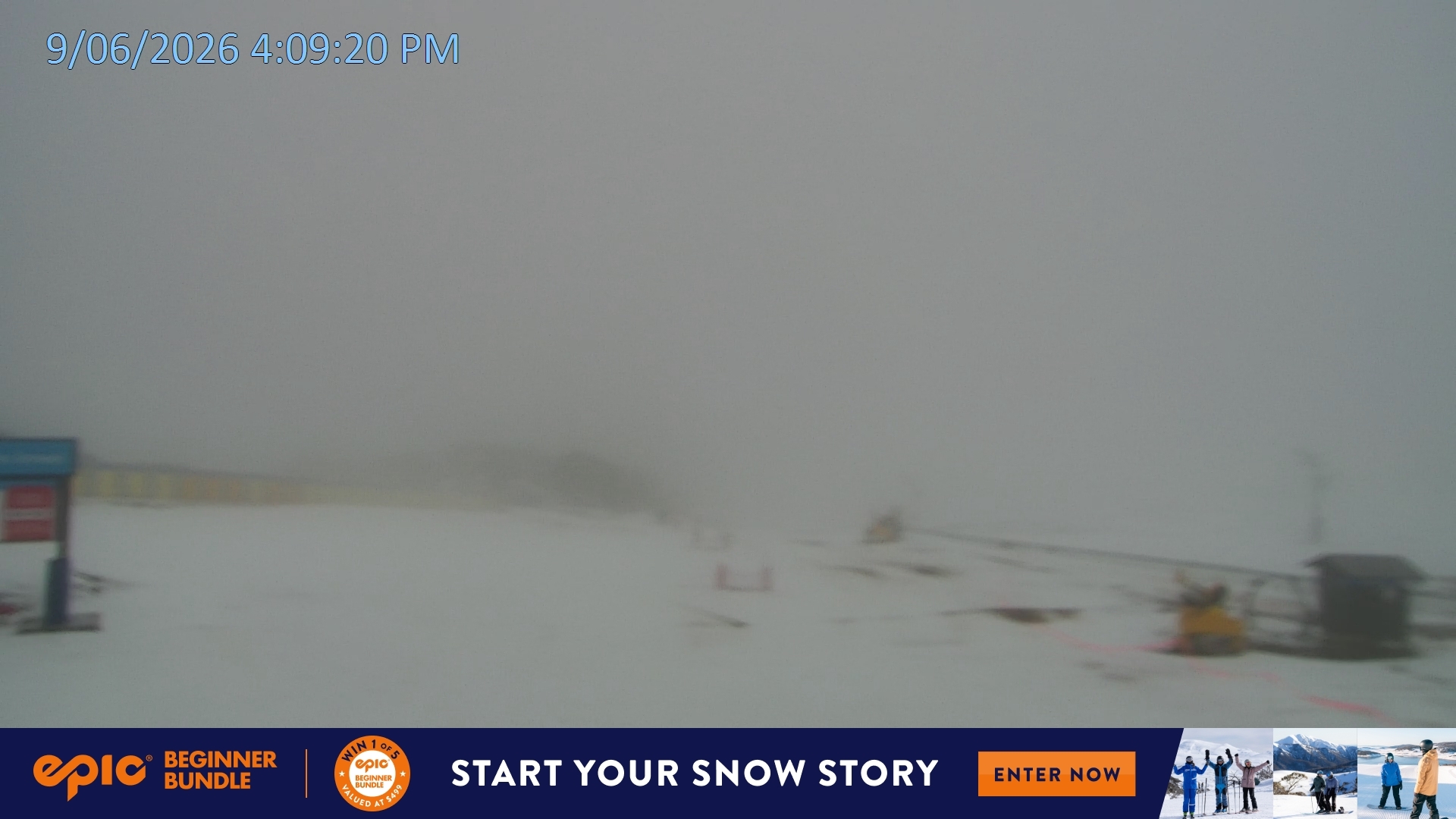 Falls Creek Mouse Trap snow cam captured at 9 June 2026, 6:11 am