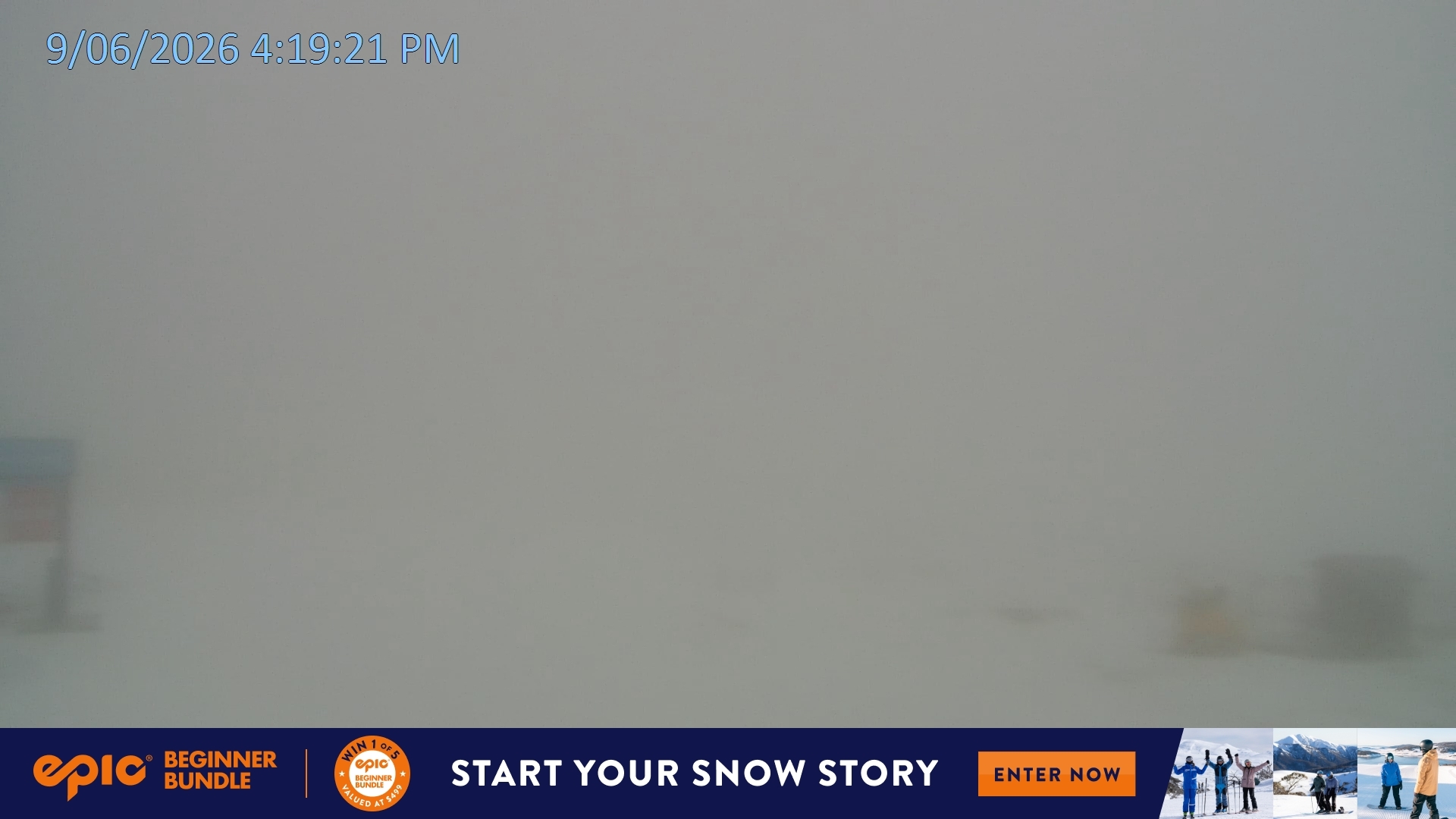 Falls Creek Mouse Trap snow cam captured at 9 June 2026, 6:23 am